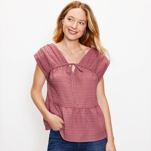LOFT Mauve Peplum Tank